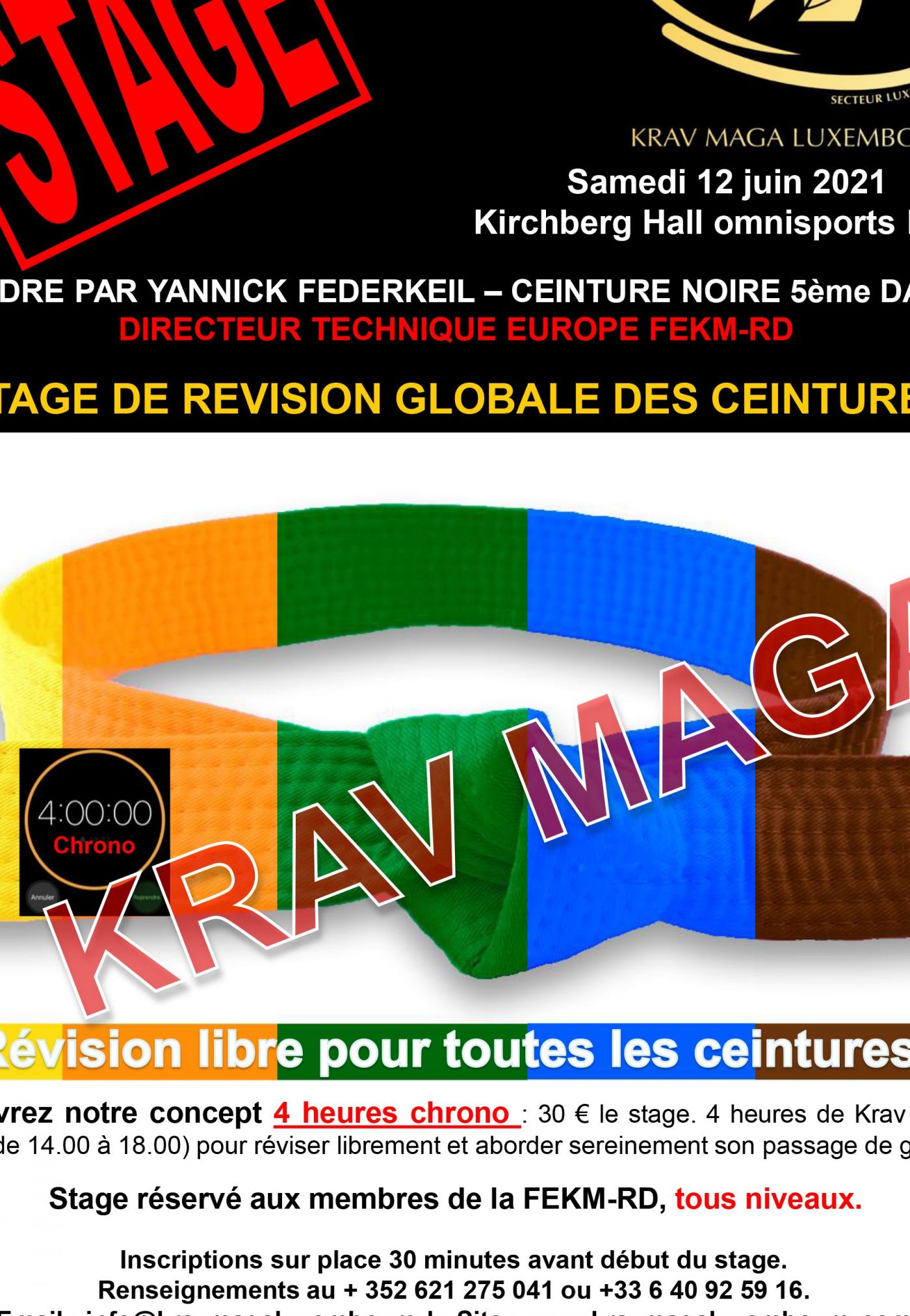 Stage de révision globale des ceintures