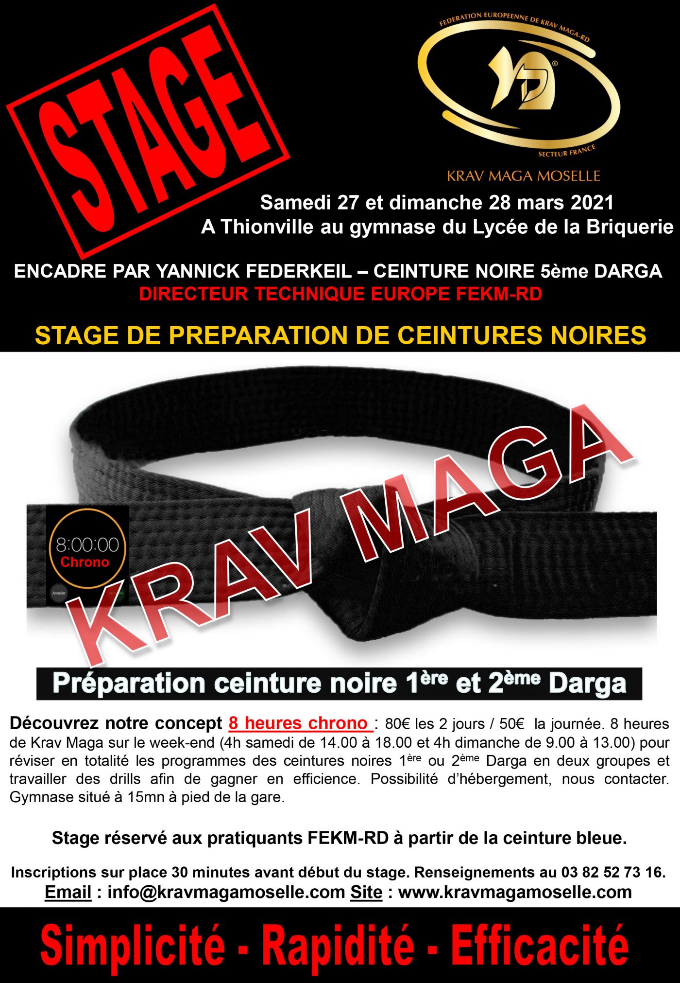 Préparation des ceintures noires 1ère et 2ème Darga